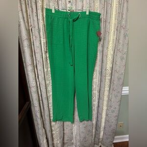 Love Scarlett Fern Green Wide Leg Pants w/ Pockets Size XL NWT